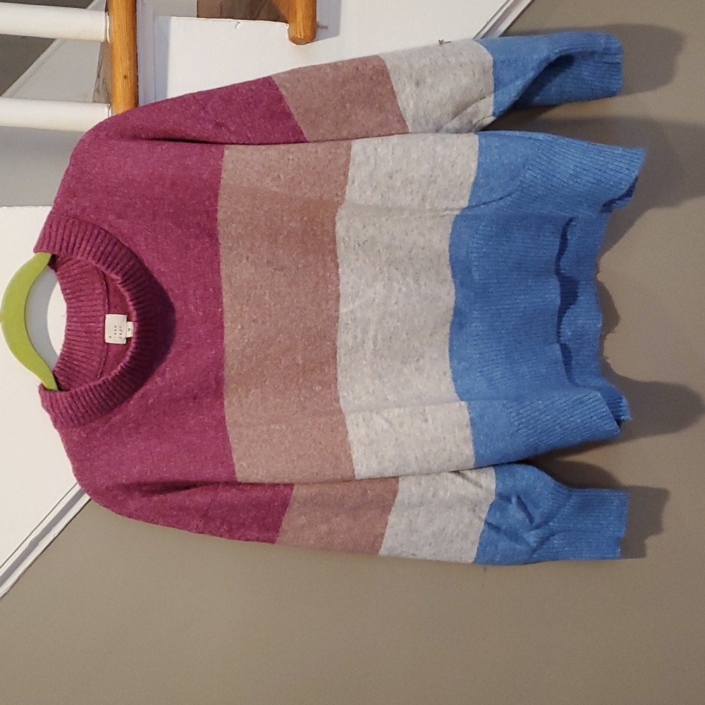 A New Day Color Block Sweater, Size Medium